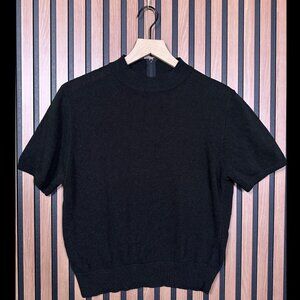 San Remo Sweater One Size Womens Black Santana Knit Mock Neck